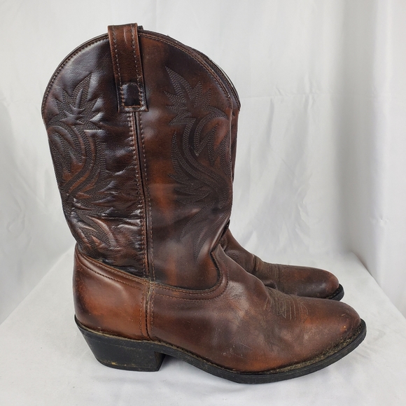 Laredo Shoes Laredo Brown Leather Cowboy Boots Western Riding Work